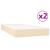 Pat box spring cu saltea, crem, 200x200 cm, textil GartenMobel Dekor