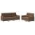 Set de canapele cu perne, 2 piese, maro, textil GartenMobel Dekor