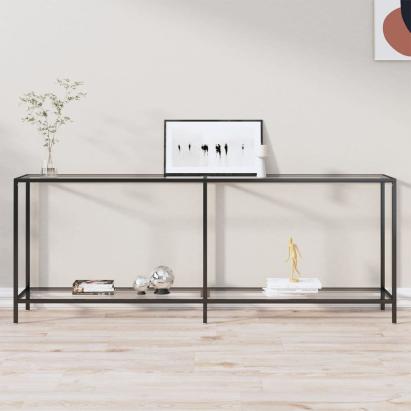 Masă consolă, transparent, 200x35x75,5 cm, sticlă securizată GartenMobel Dekor