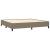 Cadru de pat, gri taupe, 200x200 cm, material textil GartenMobel Dekor
