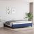 Cadru de pat, albastru, 200x200 cm, material textil GartenMobel Dekor
