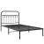 Cadru de pat metalic cu tăblie, negru, 100x190 cm GartenMobel Dekor