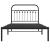 Cadru de pat din metal cu tăblie, negru, 100x200 cm GartenMobel Dekor