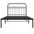 Cadru de pat din metal cu tăblie, negru, 107x203 cm GartenMobel Dekor