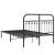 Cadru de pat metalic cu tăblie, negru, 120x200 cm GartenMobel Dekor