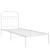 Cadru de pat metalic cu tăblie, alb, 80x200 cm GartenMobel Dekor