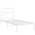 Cadru pat metalic cu tăblie, alb, 90x200 cm GartenMobel Dekor