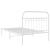 Cadru de pat din metal cu tăblie, alb, 100x200 cm GartenMobel Dekor