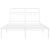 Cadru de pat metalic cu tăblie, alb, 135x190 cm GartenMobel Dekor