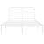 Cadru de pat metalic cu tăblie, alb, 140x190 cm GartenMobel Dekor