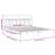 Cadru de pat metalic cu tăblie, alb, 183x203 cm GartenMobel Dekor
