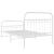 Cadru de pat metalic cu tăblie de cap/picioare, alb, 100x200 cm GartenMobel Dekor
