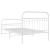 Cadru de pat metalic cu tăblie de cap/picioare, alb, 107x203 cm GartenMobel Dekor