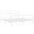 Cadru de pat metalic cu tăblie de cap/picioare, alb, 183x203 cm GartenMobel Dekor