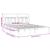 Cadru de pat metalic cu tăblie de cap/picioare, alb, 183x203 cm GartenMobel Dekor