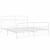 Cadru de pat metalic cu tăblie de cap/picioare, alb, 183x213 cm GartenMobel Dekor