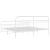 Cadru de pat metalic cu tăblie de cap/picioare, alb, 193x203 cm GartenMobel Dekor