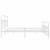 Cadru de pat metalic cu tăblie de cap/picioare, alb, 193x203 cm GartenMobel Dekor