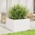 Jardinieră de grădină, alb, 80x80x45,5 cm, lemn masiv de pin GartenMobel Dekor
