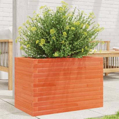 Jardinieră grădină, maro ceruit, 70x40x45,5 cm, lemn masiv pin GartenMobel Dekor