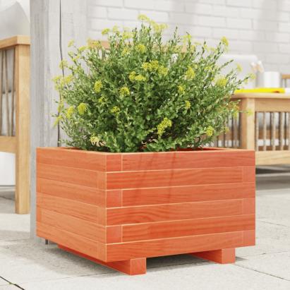 Jardinieră grădină, maro ceruit, 40x40x26,5 cm, lemn masiv pin GartenMobel Dekor