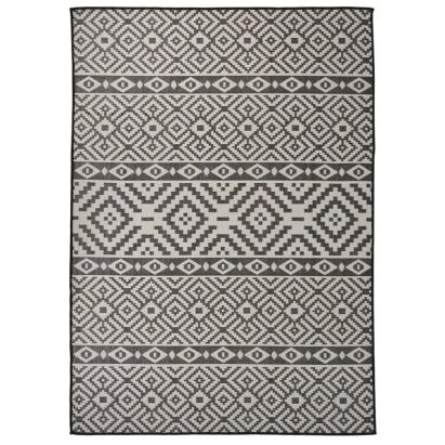 Covor de exterior, dungi negre, 120x170 cm, țesătură plată GartenMobel Dekor