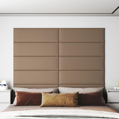 Panouri de perete 12 buc. cappuccino 90x30 cm piele eco 3,24 m² GartenMobel Dekor