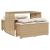 Set mobilier de grădină cu perne, 3 piese, bej, poliratan GartenMobel Dekor