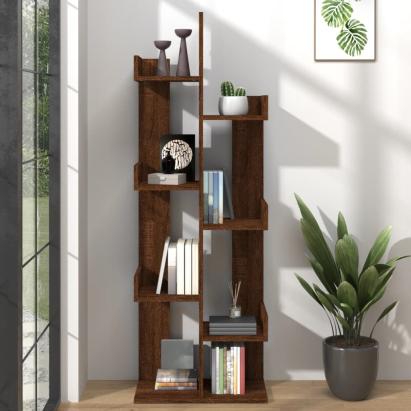 Bibliotecă, stejar maro, 48x25,5x140 cm, lemn prelucrat GartenMobel Dekor