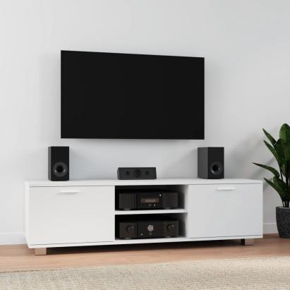 Comodă TV, alb, 140x40,5x35 cm, lemn prelucrat GartenMobel Dekor