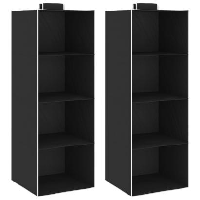 Organizatoare suspendate dulap, 2 buc., cu 4 rafturi, textil  GartenMobel Dekor