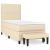 Pat box spring cu saltea, crem, 90x190 cm, textil GartenMobel Dekor