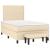 Pat box spring cu saltea, crem, 120x200 cm, textil GartenMobel Dekor