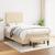 Pat box spring cu saltea, crem, 120x200 cm, textil GartenMobel Dekor