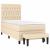 Pat box spring cu saltea, crem, 90x190 cm, textil GartenMobel Dekor