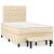 Pat box spring cu saltea, crem, 120x200 cm, textil GartenMobel Dekor