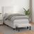 Pat box spring cu saltea, alb, 90x200 cm, piele ecologică GartenMobel Dekor