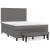 Pat box spring cu saltea, gri, 140x200 cm, piele ecologică GartenMobel Dekor