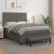 Pat box spring cu saltea, gri, 140x200 cm, piele ecologică GartenMobel Dekor
