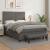 Pat box spring cu saltea, gri, 140x200 cm, piele ecologică GartenMobel Dekor