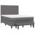 Pat box spring cu saltea, gri, 140x200 cm, piele ecologică GartenMobel Dekor