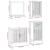 Set mobilier de baie, 4 piese, lemn masiv de nuc GartenMobel Dekor