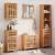Set mobilier de baie, 5 piese, lemn masiv de nuc GartenMobel Dekor