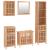 Set mobilier de baie, 5 piese, lemn masiv de nuc GartenMobel Dekor