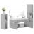 Set mobilier de baie, 4 piese, gri beton, lemn compozit GartenMobel Dekor