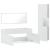 Set mobilier de baie, 3 piese, alb, lemn compozit GartenMobel Dekor