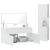 Set mobilier de baie, 3 piese, alb, lemn compozit GartenMobel Dekor