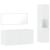Set mobilier de baie, 3 piese, alb, lemn compozit GartenMobel Dekor