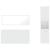 Set mobilier de baie, 3 piese, alb, lemn compozit GartenMobel Dekor