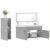 Set mobilier de baie, 3 piese, gri beton, lemn compozit GartenMobel Dekor